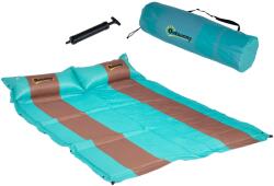Outsunny Saltea de camping pentru 2 persoane autogonflabilă cu pernă și geantă de transport - Ultra ușoară pentru camping, drumeții | Aosom Romania (A20-360V00BU)
