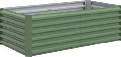 Outsunny Pat de grădină ridicat din oțel galvanizat, cu fund deschis, 180 x 90 x 57, 5 cm, verde deschis | Aosom Romania (84H-482V00YG)