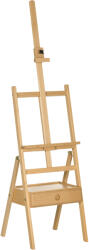 Vinsetto Șevalet de Pictor cu Înălțime Reglabilă și Sertar Inferior, Șevalet din Lemn de Fag, 43.5x43x150-190 cm, Culoare Lemn | Aosom Romania (914-026V00ND) Sevalet
