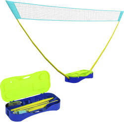 SPORTNOW Set de Badminton și Volei, 3 Piese, 400 cm x 22, 4 cm x 155 cm, Negru + Albastru + Verde | Aosom Romania (A95-010V00YL)