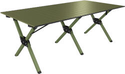 Outsunny Masă de Camping Pliabilă 116 cm, Masă de Picnic Impermeabilă cu Blat Rulabil și Cadru Metalic, Verde | Aosom Romania (A20-643V00DG)