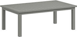 Outsunny Măsuță de cafea dreptunghiulară, blat cu fante pentru interior/exterior din aluminiu, 100 x60 x37 cm gri | Aosom Romania (84G-324V00GY) Masa de cafea
