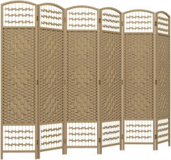 HomCom Paravan interior din lemn separator de cameră despărțitură pliabilă 6 panouri 240 x 170 cm lemn natural | Aosom Romania (830-701V02ND)