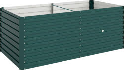 Outsunny Jardinieră ridicată galvanizată dreptunghiulară pentru exterior - fund deschis - 160 x 80 x 60 cm, verde | Aosom Romania (84H-209V00GN)