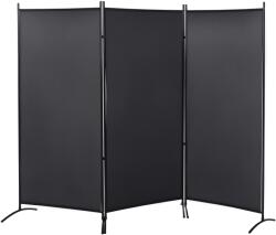 HomCom Paravan 3 panouri dim. 2, 53L x 0, 5l x 1, 82H m Store lateral Ecran de protecție paravan pe suport metal Poliester | Aosom Romania (830-306V01CG)