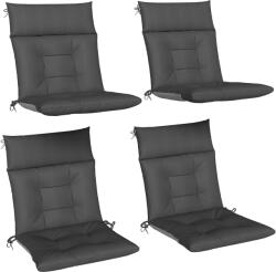 Outsunny Set de 4 Perne de Scaune de Terasă cu Șnururi, Poliester, Bumbac PP, 111, 5 x 53 x 8 cm, Gri Închis | Aosom Romania (84G-972V00CG)