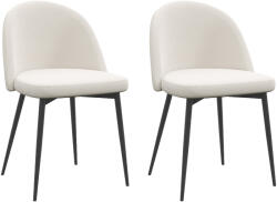 HomCom Lot de 2 scaune de masă scaun de bucătărie scandinav scaun din catifea tapițat cu picioare subțiri de metal | Aosom Romania (835-139V00CW)