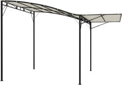 Outsunny Pavilion cu extensie de acoperiș pliabil, rezistent la intemperii 3 x 2, 5 m Alb-crem | Aosom Romania (84C-135V02CW)