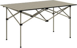 Outsunny Masă de camping pliabilă cu blat rulabil, masă de grădină din aluminiu pentru 2 persoane, 95 x 55 cm Khaki | Aosom Romania (A20-440V01KK)