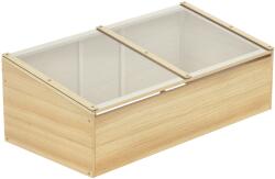 Outsunny Seră de lemn Outsunny Frigider Seră Frigider Sistem de grădinărit și grădinărit pentru balcon, 100 x 50 x 35 cm, Natural, Molid, placă PC | Aosom Romania (845-374)