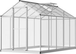 Outsunny Seră de Grădină 3 x 2 m Aluminiu Policarbonat 5, 5 m2 Fundație Fereastră locket | Aosom Romania (845-243V02)