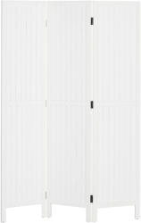 HomCom Paravan din lemn separator de cameră paravan interior pliabil 3 panouri 120 x 170 cm alb | Aosom Romania (830-788V00WT)