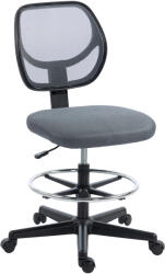 Vinsetto Scaun de birou ergonomic, fotoliu de birou cu suport pentru picioare, scaun pentru desen din plasă, înălțime reglabilă, gri închis | Aosom Romania (921-631V00CG)