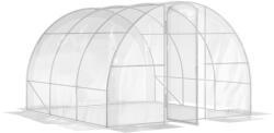 Outsunny Seră de grădină tunel 3 x 3 x 2 m 9 m2 cu ușă cu balamale folie PE 150 g/m2 pentru Legume Plante Flori | Aosom Romania (84H-004V03CR)