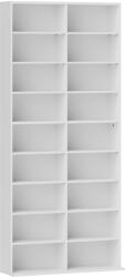 HOMCOM Unitate de depozitare pentru 640 CD-uri/360 DVD-uri/430 Blu-ray - Alb | Aosom Romania (836-599V00WT)