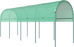 Outsunny Seră rezistentă la iarnă, seră din folie cu acoperiș arcuit, ancore pentru sol, seră 400 x 120 x 170cm verde | Aosom Romania (845-820V01GN)