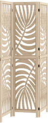 HomCom Paravan cu 3 Panouri, Separator Pliabil cu Design Frunze pentru Interior, Finisaj Natural | Aosom Romania (830-963V00ND)