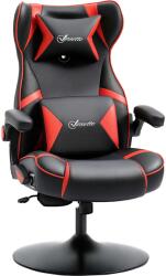 Vinsetto Scaun de gaming Vinsetto, scaun de gaming, difuzoare integrate, spătar inclinabil, negru+roșu, 69 x 73 x 118cm | Aosom Romania (921-576RD)