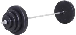 HOMCOM Set Gantere Reglabile cu Bară Zimțată și 8 Discuri, Antrenament Musculare, 70kg, Fier | Aosom Romania (A91-074)