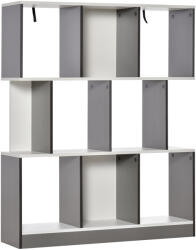 HOMCOM Bibliotecă Mobilă cu 8 Rafturi pentru Sufragerie și Dormitor, 100x24x124 cm, Gri Închis | Aosom Romania (836-259CG) Biblioteca
