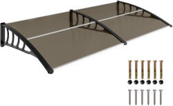 Outsunny Streasina de exterior Outsunny 200x96cm din policarbonat si aluminiu, protectie pentru ferestre si usi, maro | Aosom RO (B70-058V02)