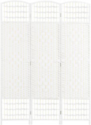 HomCom Paravan interior din lemn separator de cameră despărțitură pliabilă 3 panouri 120 x 170 cm alb | Aosom Romania (830-701V01WT)