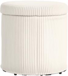 HOMCOM Pouf de depozitare 32 L, pouf pentru salon din catifea călită cu capac greutate maximă 120 kg, pentru hol, cameră, salon, bej | Aosom Romania (838-530V00BG)