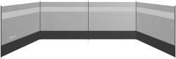 Outsunny Paravan brise-vent de camping portabil pliabil cu sac de transport și stâlpi din oțel dim. 725 cm x 140 cm gri deschis | Aosom Romania (A20-406V01LG)