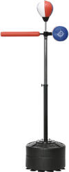 SPORTNOW Sac de box de podea cu bară rotativă, speedball, din oțel, HDPE și PU, 80.5x48x163-205 cm | Aosom Romania (A91-247V00MX) Sac de box