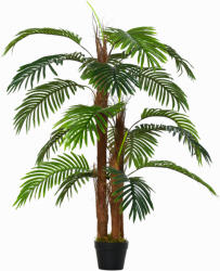 Outsunny Palmier Artificial Inaltime 1, 2 m Copac Artificial Trunchi Ramuri Lichen Frunze Realiste Ghiveci Inclus | Aosom Romania (844-355)