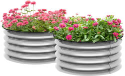 Outsunny Set 2 Paturi Înălțate de Gradină, Jardiniere Exterior cu Margine Protecție, Ideal pentru Flori și Legume, Design Ergonomic | Aosom Romania (845-979V00SR)
