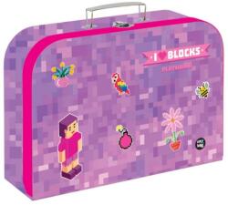 Oxybag laminált bőrönd, 34 cm, PREMIUM Playworld Girl (6-08326)