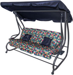  Kerti Hintaágy - Tropic Mintás - Acél - 214x168x114 cm (8011.TROPIC)