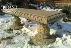 Jurand Egyszerű és elegáns pad, méretek 140 x 38 x 48 cm (M), 170 kg, betonszerű FineCrete műkőből készült, minőségi anyag, 13 választható szín, dekoratív és funkcionális pad, kerti pad, szabadon álló, kerti