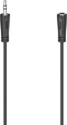 Hama Cablu audio extensie Jack 3.5mm HAMA 205121, 5m, negru (4047443439871)