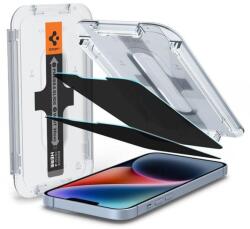 Spigen Затъмняващ Протектор за iPhone 17e/ 16e, Spigen Privacy Glas. tR EZ Fit 2бр. , Черен (AGL03388)
