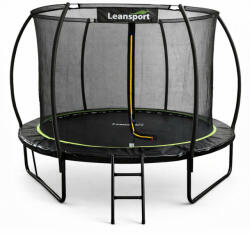 LEAN Toys LEAN kerti trambulin belső hálóval, fekete és zöld, 183 cm, 6 láb (5905991091486)