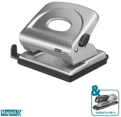 RAPID Perforator, cu două găuri, 25 de coli, metalic, RAPID "FMC25", metal argintiu 21835502 (21835502)