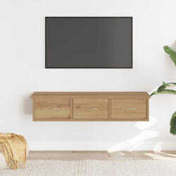 vidaXL kézműves tölgy színű szerelt fa faliszekrény 88x26x18, 5 cm