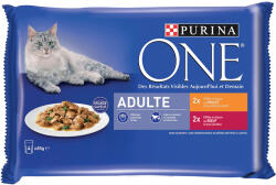 ONE 5x4x85g PURINA ONE Adult marha & csirke nedves macskatáp 4+1 ingyen