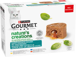 Gourmet 48x85g Gourmet Nature"s Creations Gravy Heart nedves macskatáp 3+1 ingyen