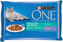 ONE 5x4x85g PURINA ONE Indoor vegyesen nedves macskatáp 4+1 ingyen