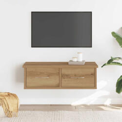 vidaXL kézműves tölgy színű szerelt fa faliszekrény 60x26x18, 5 cm