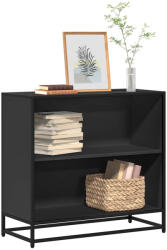 vidaXL fekete szerelt fa könyvszekrény 80, 5x35x76 cm