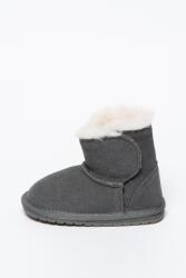 Emu Emu, Nyersbőr téli babacipő, Szénszürke, 6-12M Standard (B10737-CHARCOAL-6-12M)