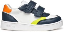 GEOX Geox, Tépőzáras műbőr sneaker, Fehér, Tengerészkék, 20 EU (B555LA054FUC4211-20)