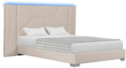  Ágy Ágyráccsal És LED Világítással, 160x200, Bézs Velvet Szövet, Altesa - fizz