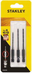 STANLEY STA62509-XJ Süllyesztőfúró (előfúrószár) készlet 3részes, 8-10-12mm hatlap befogású (STA62509-XJ)