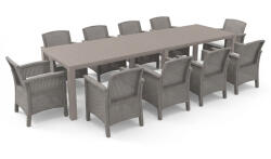 Leziter Grant 10+1 kerti bútor garnitúra szett cappuccino (LBITUD-TA_LBIVSZ-CAP_10) - geminiduo