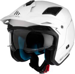 MT Helmets Cască moto de trial open face MT District SV Alb solid (MT1345000000)